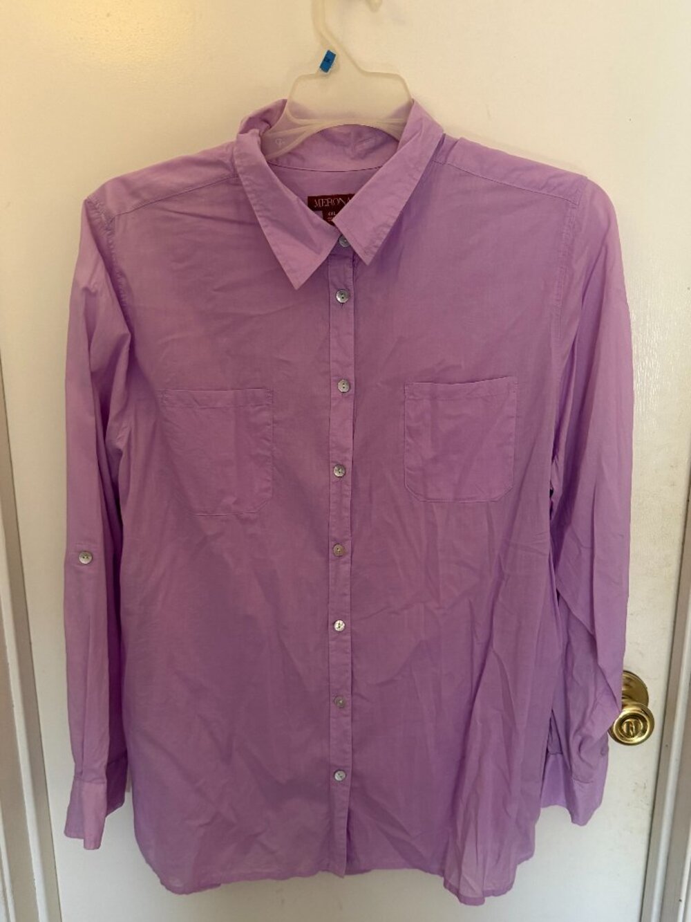 Merona Lavender Blouse W XXL